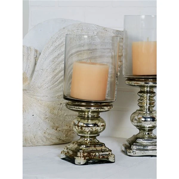 330861433_AlternateImage1_l.jpg Grayson Lane 14-in x 6-in Traditional Candle Holder - Silver Glass -GRAYSON LANE shop 330861433 AlternateImage1 l