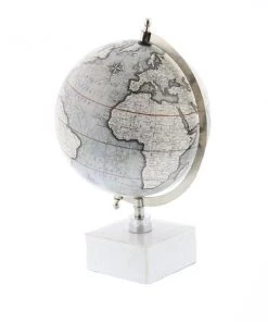 Grayson Lane 13-in x 9-in Contemporary Globe - White Ceramic and Metal -GRAYSON LANE shop 330861440 AlternateImage5 l