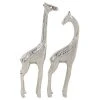 Grayson Lane Set of 2 15-in, 16-in Silver Modern Giraffe Sculpture - Aluminum