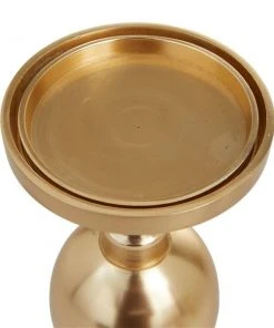 Grayson Lane Set of 3 10-in x 4-in Transitional Candle Holders -Gold Aluminium -GRAYSON LANE shop 330861457 AlternateImage4 l