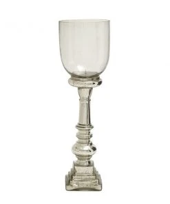 Grayson Lane 22-in x 7-in Traditional Candle Holder - Silver Glass -GRAYSON LANE shop 330861459 AlternateImage5 l