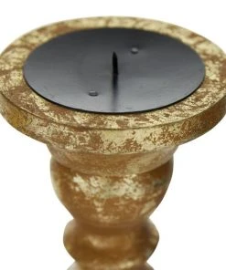 Grayson Lane Set of 3 21-in, 18-in, 15-in Traditional Candle Holder - Gold Mango Wood 8 Grayson Lane Set of 3 21-in, 18-in, 15-in Traditional Candle Holder - Gold Mango Wood -GRAYSON LANE shop 330861460 AlternateImage3 l