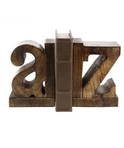 Grayson Lane Set of 2 9-in x 6-in Brown Traditional A Z Bookends - Mango Wood -GRAYSON LANE shop 330861469 AlternateImage4 l