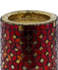 Grayson Lane Set of 3 11-in, 7-in, 4-in Glam Candle Holder - Red Metal -GRAYSON LANE shop 330861470 AlternateImage4 l