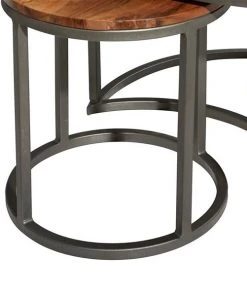 Grayson Lane Set of 3 19-in, 17-in, 17-in Contemporary Coffee Table - Brown Metal -GRAYSON LANE shop 330861472 AlternateImage3 l