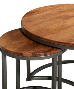 Grayson Lane Set of 3 19-in, 17-in, 17-in Contemporary Coffee Table - Brown Metal -GRAYSON LANE shop 330861472 AlternateImage4 l