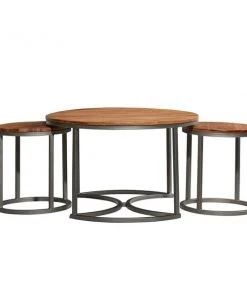 Grayson Lane Set of 3 19-in, 17-in, 17-in Contemporary Coffee Table - Brown Metal -GRAYSON LANE shop 330861472 AlternateImage5 l