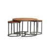 Grayson Lane Set of 3 19-in, 17-in, 17-in Contemporary Coffee Table - Brown Metal