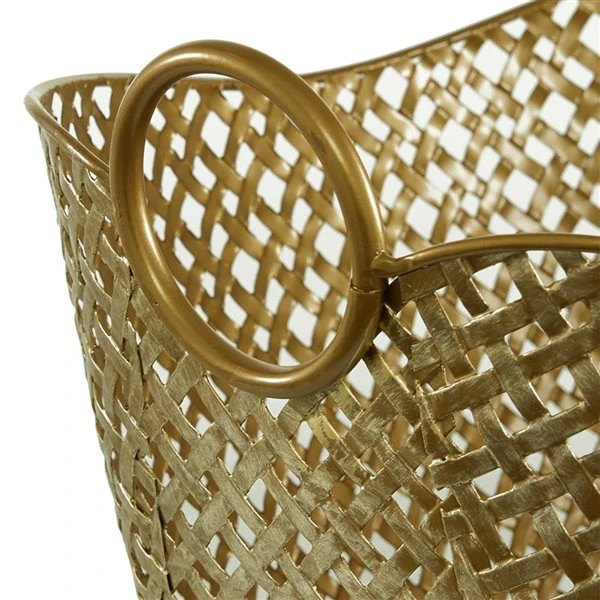 330861484_AlternateImage3_l.jpg Grayson Lane 11-in x 17-in x 13-in Contemporary Storage Basket - Gold Metal -GRAYSON LANE shop 330861484 AlternateImage3 l