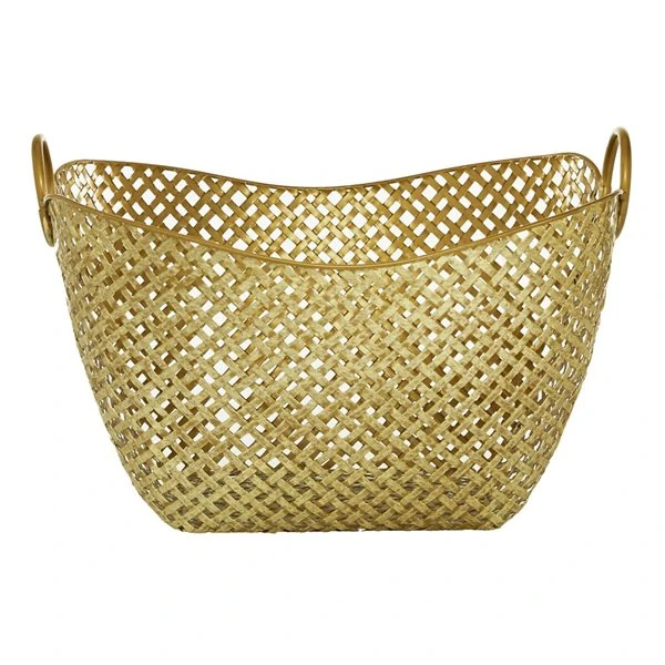 330861484_AlternateImage5_l.jpg Grayson Lane 11-in x 17-in x 13-in Contemporary Storage Basket - Gold Metal -GRAYSON LANE shop 330861484 AlternateImage5 l