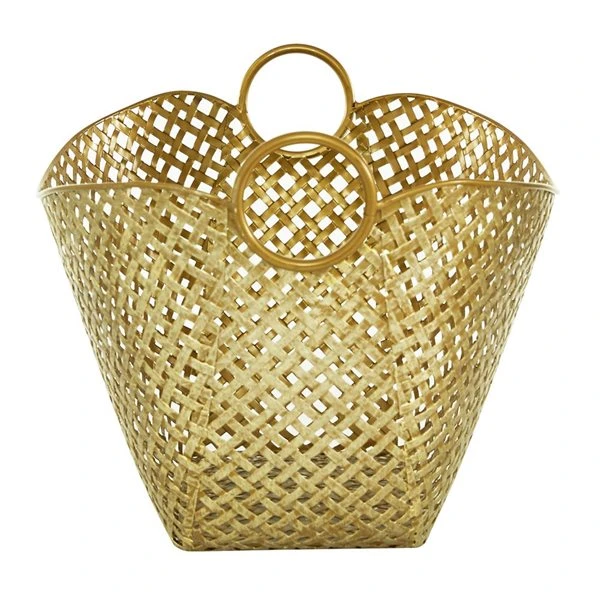 330861484_AlternateImage6_l.jpg Grayson Lane 11-in x 17-in x 13-in Contemporary Storage Basket - Gold Metal -GRAYSON LANE shop 330861484 AlternateImage6 l