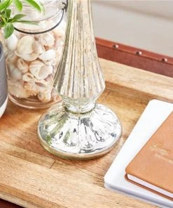 Grayson Lane 21-in x 4-in Traditional Candle Holder - Silver Glass -GRAYSON LANE shop 330861487 AlternateImage2 l