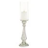 Grayson Lane 21-in x 4-in Traditional Candle Holder - Silver Glass