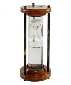 Grayson Lane 8-in x 3-in x 3-in Traditional Timer - Brown Mango Wood