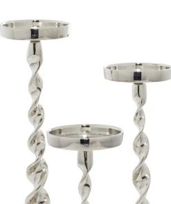 Grayson Lane Set of 3 19-in, 16-in, 13-in Candle Holder - Silver Aluminum 7 Grayson Lane Set of 3 19-in, 16-in, 13-in Candle Holder - Silver Aluminum -GRAYSON LANE shop 330861490 AlternateImage3 l