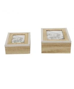 Grayson Lane Set of 2 9-in, 8-in Light Brown Natural Jewelry Box - Wood -GRAYSON LANE shop 330861495 AlternateImage5 l