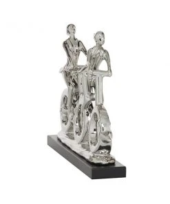 Grayson Lane 13-in x 18-in Sculpture - Silver Porcelain Cyclists -GRAYSON LANE shop 330861496 AlternateImage3 l