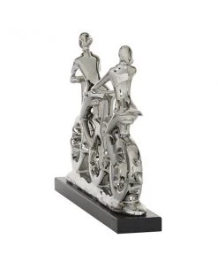 Grayson Lane 13-in x 18-in Sculpture - Silver Porcelain Cyclists -GRAYSON LANE shop 330861496 AlternateImage5 l