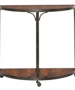 Grayson Lane Grayson Lane 31-in x 34-in Industrial Console Table - Brown Metal