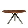 Grayson Lane 17-in x 36-in Industrial Coffee Table - Brown Albizia Wood and Metal