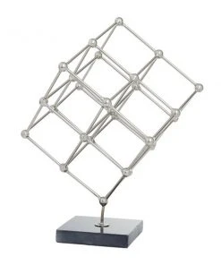 Grayson Lane 12-in x 9-in Modern Sculpture - Silver Marble -GRAYSON LANE shop 330861510 AlternateImage5 l