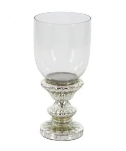 Grayson Lane 14-in x 7-in Traditional Candle Holder - Silver Glass 4 Grayson Lane 14-in x 7-in Traditional Candle Holder - Silver Glass -GRAYSON LANE shop 330861512 AlternateImage5 l