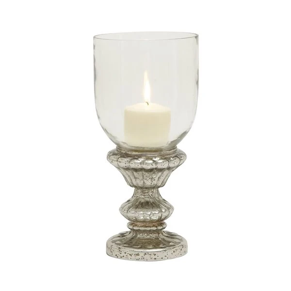 330861512_MainImage_001_l.jpg Grayson Lane 14-in x 7-in Traditional Candle Holder - Silver Glass -GRAYSON LANE shop 330861512 MainImage 001 l