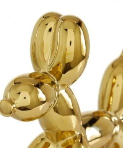 Grayson Lane Set of 2 7-in, 9-in Gold Contemporary Dog Sculpture - Porcelain -GRAYSON LANE shop 330861517 AlternateImage2 l