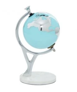 Grayson Lane 10-in x 5-in Modern Decorative Globe - Silver Ceramic