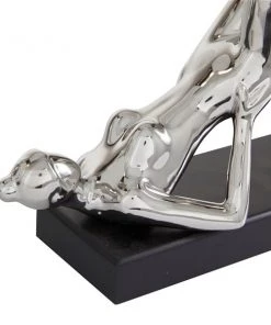 Grayson Lane Set of 2 12.75, 13-in Silver Contemporary Yoga Sculpture - Porcelain -GRAYSON LANE shop 330861528 AlternateImage2 l