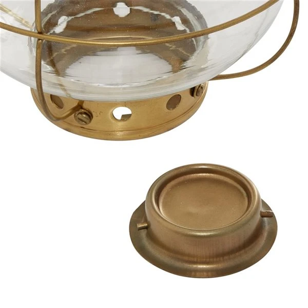 Grayson Lane Set of 3 7-in x 8-in Rustic Lantern - Multi Coloured Metal 3 Grayson Lane Set of 3 7-in x 8-in Rustic Lantern - Multi Coloured Metal - Image 3