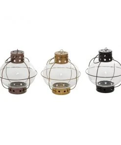 Grayson Lane Set of 3 7-in x 8-in Rustic Lantern - Multi Coloured Metal 9 Grayson Lane Set of 3 7-in x 8-in Rustic Lantern - Multi Coloured Metal -GRAYSON LANE shop 330861530 AlternateImage5 l