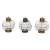 Grayson Lane Set of 3 7-in x 8-in Rustic Lantern - Multi Coloured Metal