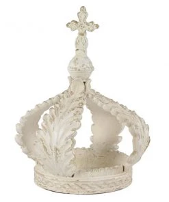 Grayson Lane 21-in x 16-in Country Sculpture - White Resin Crown