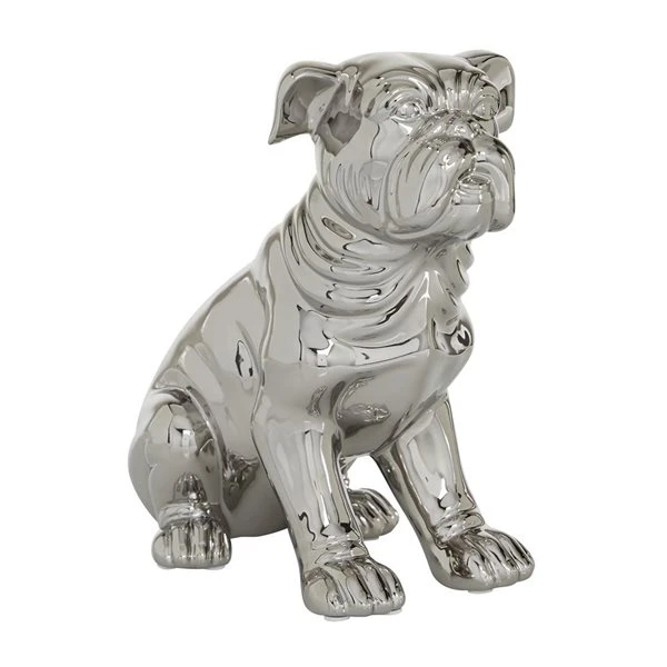 Grayson Lane 11-in x 11-in Glam Sculpture - Silver Ceramic Dog 1 Grayson Lane 11-in x 11-in Glam Sculpture - Silver Ceramic Dog