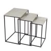 Grayson Lane Set of 3 25-in, 22-in, 20-in Glam Accent Table - Black Aluminum