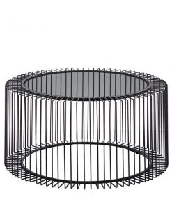 Grayson Lane 15-in x 32-in Contemporary Coffee Table - Black Metal