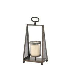 Grayson Lane 16-in x 8-in Industrial Candlestick Holders -Grey Iron