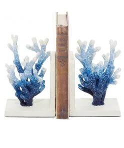 Grayson Lane 7-in x 4-in Farmhouse Bookends - Blue Metal