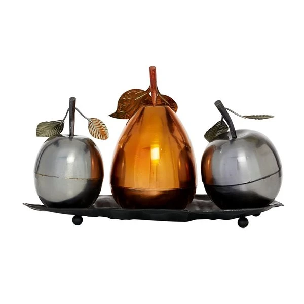 Grayson Lane 11-in x 22-in Traditional Decorative Fruit with Tray - Multi Iron 5 Grayson Lane 11-in x 22-in Traditional Decorative Fruit with Tray - Multi Iron - Image 5