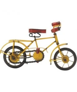 Grayson Lane 7-in x 11-in Vintage Sculpture - Yellow Metal Bicycle