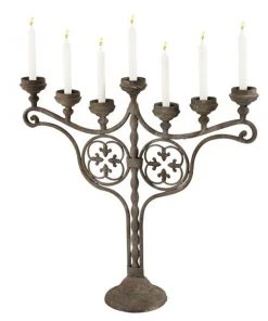 Grayson Lane 28-in x 29-in Vintage Candlestick Holders -Light Brown Iron