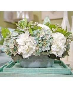 Grayson Lane 19-in x 13-in Natural Artificial Foliage - Teal Plastic and Glass -GRAYSON LANE shop 330861572 AlternateImage1 l