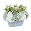 Grayson Lane 19-in x 13-in Natural Artificial Foliage - Teal Plastic and Glass