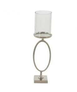 Grayson Lane 22-in x 6-in Contemporary Candle Holder - Silver Aluminum -GRAYSON LANE shop 330861573 AlternateImage5 l