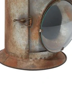 Grayson Lane 19-in x 8-in Rustic Candle Holder Lantern - Grey Iron -GRAYSON LANE shop 330861579 AlternateImage3 l
