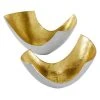 Grayson Lane Set of 2 14-in 12-in Contemporary Decorative Bowl - Gold Aluminum