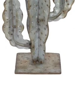 Grayson Lane 12-in x 7-in Eclectic Sculpture - Grey Metal Cactus -GRAYSON LANE shop 330861591 AlternateImage2 l