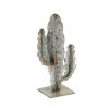 Grayson Lane 12-in x 7-in Eclectic Sculpture - Grey Metal Cactus