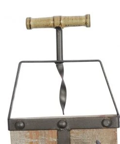 Grayson Lane 32 In. x 8 In. Industrial Wine Holder Rack - Brown Wood -GRAYSON LANE shop 330861593 AlternateImage2 l